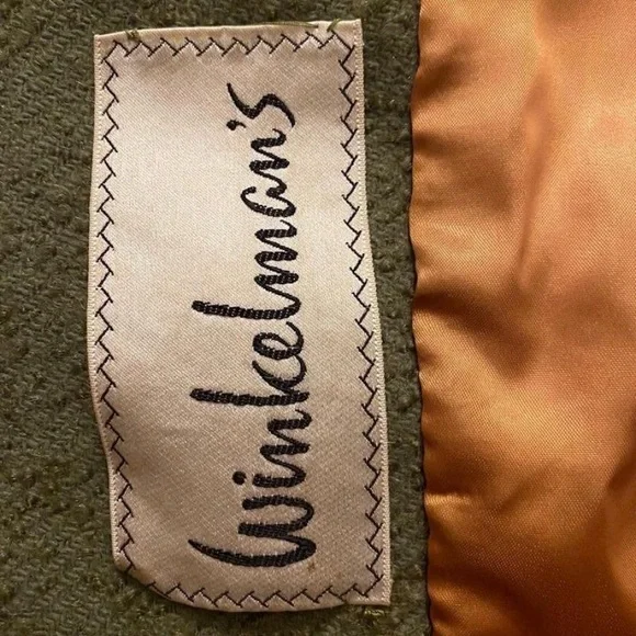 Vintage 1950s green wool coat with genuine mink fur collar - Picture 3 of 8